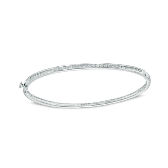 1/4 CT. T.w. Diamond Bangle in 10K White Gold