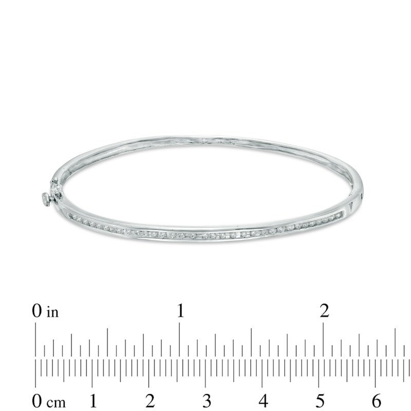 1/4 CT. T.W. Diamond Bangle in 10K White Gold