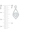 Thumbnail Image 2 of 1/4 CT. T.W. Diamond Infinity-Style Drop Earrings in 10K White Gold