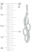 Thumbnail Image 1 of 1/10 CT. T.W. Diamond Loose Braid Drop Earrings in Sterling Silver