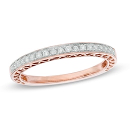 1/6 CT. T.W. Diamond Anniversary Band in 10K Rose Gold