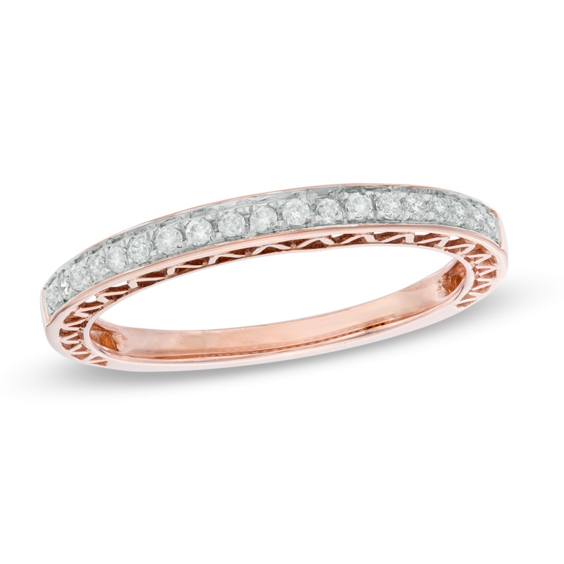 1/6 CT. T.W. Diamond Anniversary Band in 10K Rose Gold