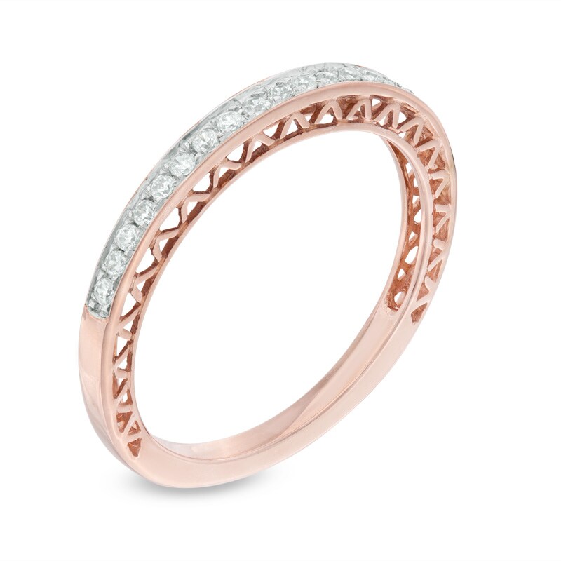 1/6 CT. T.W. Diamond Anniversary Band in 10K Rose Gold