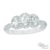 Thumbnail Image 0 of 1 CT. T.W. Oval Diamond Past Present Future® Engagement Ring in 14K White Gold