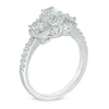 Thumbnail Image 2 of 1 CT. T.W. Oval Diamond Past Present Future® Engagement Ring in 14K White Gold