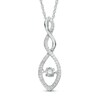 Unstoppable Love™ 1/5 CT. T.W. Diamond Cascading Drop Pendant in 10K White Gold