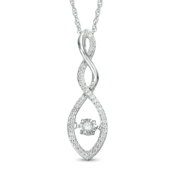 Unstoppable Love™ 1/5 CT. T.W. Diamond Cascading Drop Pendant in 10K White Gold Unstoppable Love™ 1/5 CT. T.W. Diamond Cascading Drop Pendant in 10K White Gold