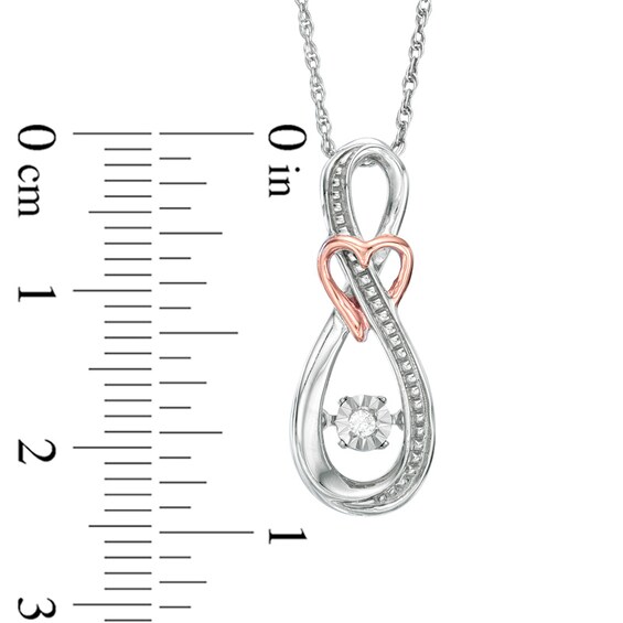 Unstoppable Love™ Diamond Accent Infinity with Heart Pendant in Sterling Silver and 10K Rose Gold Unstoppable Love™ Diamond Accent Infinity with Heart Pendant in Sterling Silver and 10K Rose Gold