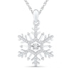Thumbnail Image 1 of 1/6 CT. T.W. Diamond Snowflake Pendant in 10K White Gold
