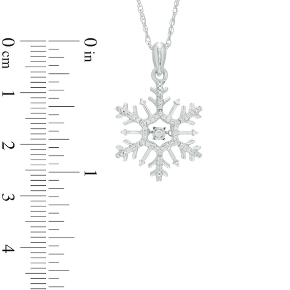 1/6 CT. T.w. Diamond Snowflake Pendant in 10K White Gold