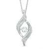 Thumbnail Image 0 of 3/4 CT. T.W. Diamond Open Flame Pendant in 10K White Gold