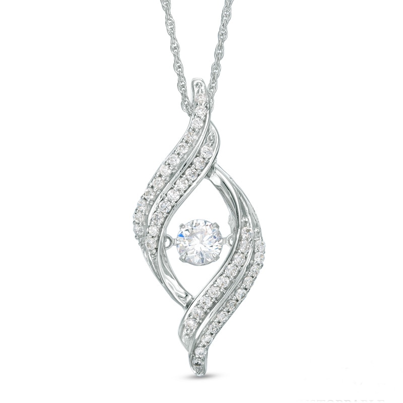 Unstoppable Love™ 3/4 CT. T.W. Diamond Open Flame Pendant in 10K White Gold