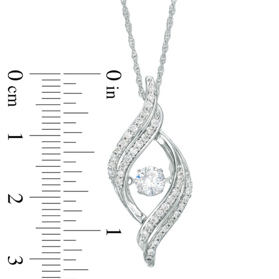3/4 CT. T.w. Diamond Open Flame Pendant in 10K White Gold