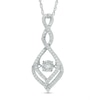 Thumbnail Image 0 of 1/4 CT. T.W. Diamond Cascading Infinity Drop Pendant in Sterling Silver