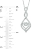 Thumbnail Image 1 of 1/4 CT. T.W. Diamond Cascading Infinity Drop Pendant in Sterling Silver