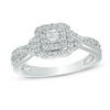 Thumbnail Image 0 of 1/3 CT. T.W. Princess-Cut Diamond Frame Engagement Ring in 10K White Gold