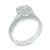 Thumbnail Image 1 of 3/4 CT. T.W. Diamond Double Frame Bridal Set in 10K White Gold