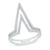 Thumbnail Image 0 of 1/4 CT. T.W. Diamond Geometric Ring in Sterling Silver