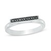 Thumbnail Image 0 of Black Diamond Accent Bar Ring in Sterling Silver