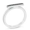 Thumbnail Image 1 of Black Diamond Accent Bar Ring in Sterling Silver