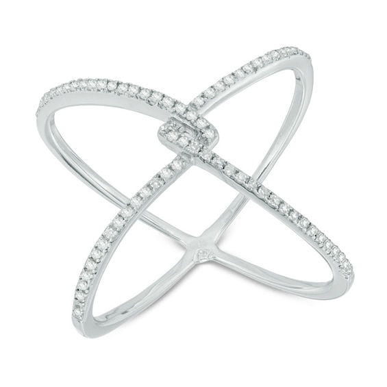 1/8 CT. T.w. Diamond Orbit Ring in Sterling Silver