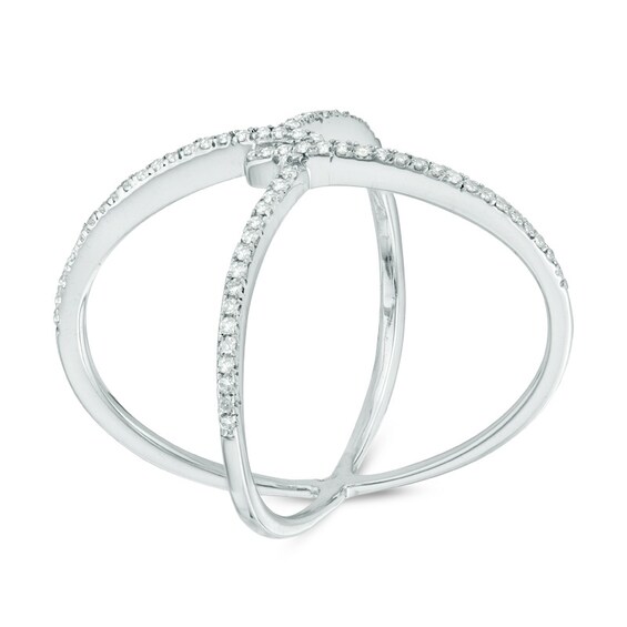 1/8 CT. T.w. Diamond Orbit Ring in Sterling Silver