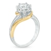 Thumbnail Image 2 of 1-1/2 CT. T.W. Diamond Swirl Ring in 10K Two-Tone Gold