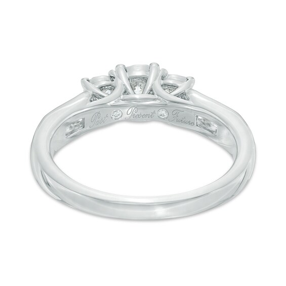 1/2 CT. T.w. Diamond Past Present FutureÂ® Engagement Ring in 10K White Gold