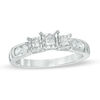 Thumbnail Image 0 of 1/2 CT. T.W. Princess-Cut Diamond Past Present Future® Engagement Ring in 10K White Gold