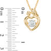 Thumbnail Image 2 of 5.5mm Lab-Created White Sapphire Motherly Love Pendant in Sterling Silver with 14K Gold Plate