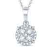 Thumbnail Image 0 of 1/4 CT. T.W. Multi-Diamond Frame Pendant in 10K White Gold