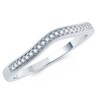 Thumbnail Image 1 of 1/10 CT. T.W. Diamond Vintage-Style Contour Wedding Band in 10K White Gold