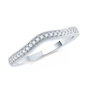 Thumbnail Image 1 of 1/6 CT. T.W. Diamond Vintage-Style Contour Wedding Band in 10K White Gold