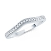 Thumbnail Image 0 of 1/6 CT. T.W. Diamond Vintage-Style Contour Wedding Band in 10K White Gold