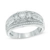 Thumbnail Image 1 of 1/2 CT. T.W. Diamond Past Present Future® Engagement Ring in 10K White Gold