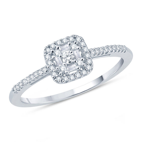 Square diamond on sale promise rings