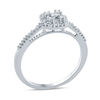 Thumbnail Image 2 of 1/4 CT. T.W. Composite Diamond Square Frame Promise Ring in 10K White Gold
