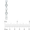 Thumbnail Image 2 of 5.0mm Freshwater Cultured Pearl and Diamond Accent Circle Link Bracelet in Sterling Silver-7.25"