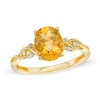 Thumbnail Image 0 of Oval Citrine and Diamond Accent Braid Ring in 10K Gold