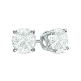 1 CT. T.W. Diamond Solitaire Stud Earrings in 14K White Gold