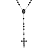 Men's Beaded Rosary in Stainless Steel with Black IP - 24"