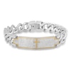 Thumbnail Image 0 of Men's Lord's Prayer ID Bracelet in Stainless Steel and Yellow IP - 8.5"