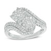 Thumbnail Image 0 of 3/4 CT. T.W. Multi-Diamond Bypass Ring in 10K White Gold