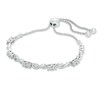 Thumbnail Image 1 of Diamond Accent Infinity Loop Adjustable Bolo Bracelet in Sterling Silver - 9.5"