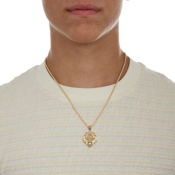Diamond-Cut Tiger Head Charm in Solid 10K Gold