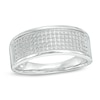 Thumbnail Image 1 of 1/3 CT. T.W. Diamond Multi-Row Band in Sterling Silver