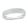 Thumbnail Image 1 of 1/5 CT. T.W. Diamond Triple Row Band in Sterling Silver