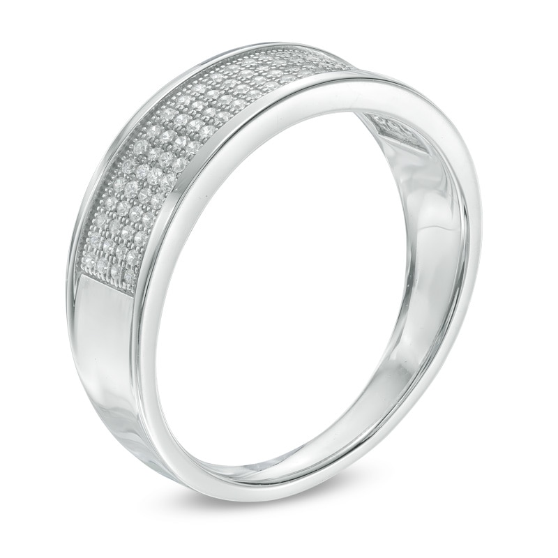 Men's 1/4 CT. T.W. Diamond Band in Sterling Silver