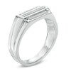 Thumbnail Image 1 of Men's 1/15 CT. T.W. Diamond Three Row Band in Sterling Silver