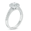 Thumbnail Image 2 of 1-1/4 CT. T.W. Diamond Flower Frame Engagement Ring in 14K White Gold